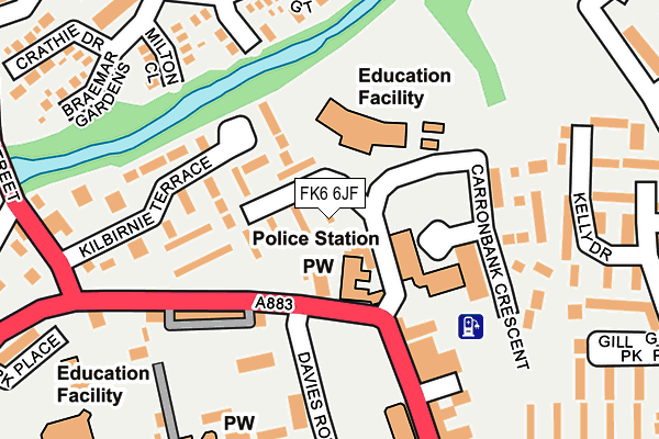 FK6 6JF map - OS OpenMap – Local (Ordnance Survey) FK6 6JF map - OS OpenMap – Local (Ordnance Survey)