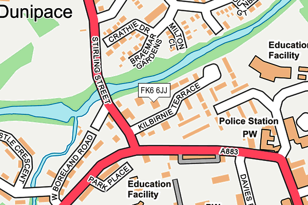FK6 6JJ map - OS OpenMap – Local (Ordnance Survey) FK6 6JJ map - OS OpenMap – Local (Ordnance Survey)