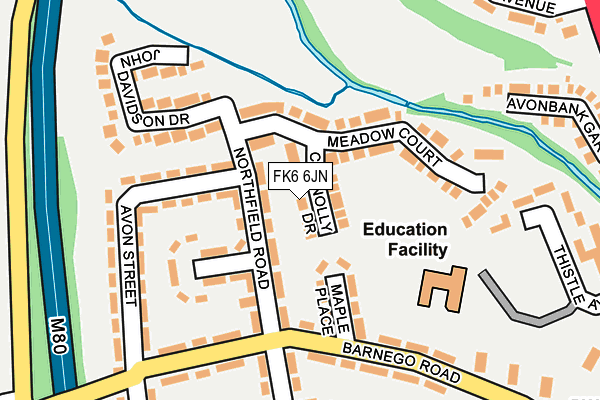 FK6 6JN map - OS OpenMap – Local (Ordnance Survey) FK6 6JN map - OS OpenMap – Local (Ordnance Survey)