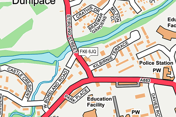 FK6 6JQ map - OS OpenMap – Local (Ordnance Survey) FK6 6JQ map - OS OpenMap – Local (Ordnance Survey)