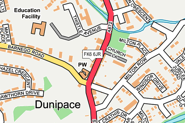 FK6 6JR map - OS OpenMap – Local (Ordnance Survey) FK6 6JR map - OS OpenMap – Local (Ordnance Survey)