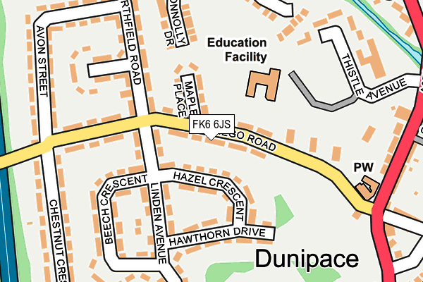 FK6 6JS map - OS OpenMap – Local (Ordnance Survey) FK6 6JS map - OS OpenMap – Local (Ordnance Survey)