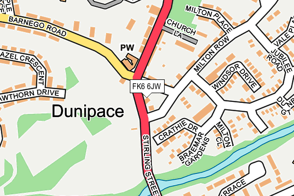 FK6 6JW map - OS OpenMap – Local (Ordnance Survey) FK6 6JW map - OS OpenMap – Local (Ordnance Survey)