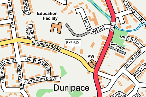 FK6 6JX map - OS OpenMap – Local (Ordnance Survey) FK6 6JX map - OS OpenMap – Local (Ordnance Survey)