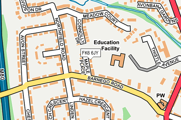 FK6 6JY map - OS OpenMap – Local (Ordnance Survey) FK6 6JY map - OS OpenMap – Local (Ordnance Survey)
