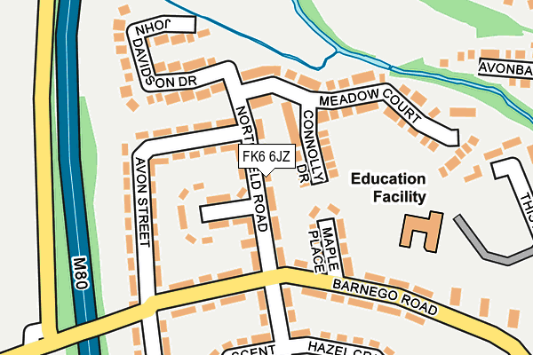 FK6 6JZ map - OS OpenMap – Local (Ordnance Survey) FK6 6JZ map - OS OpenMap – Local (Ordnance Survey)