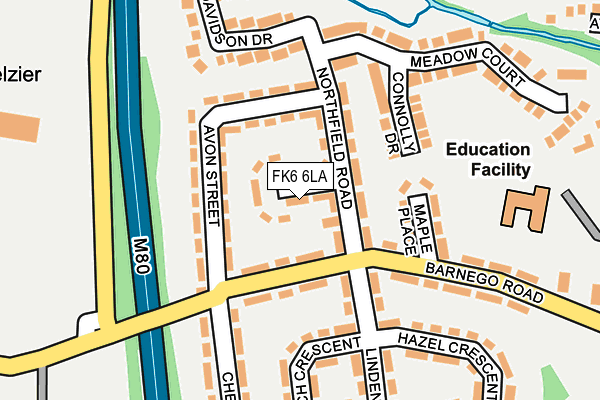 FK6 6LA map - OS OpenMap – Local (Ordnance Survey) FK6 6LA map - OS OpenMap – Local (Ordnance Survey)