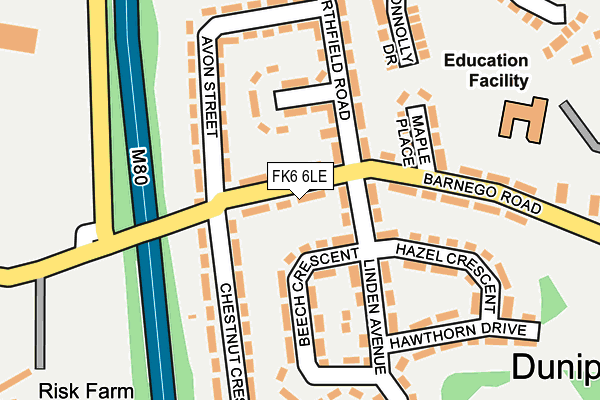 FK6 6LE map - OS OpenMap – Local (Ordnance Survey) FK6 6LE map - OS OpenMap – Local (Ordnance Survey)