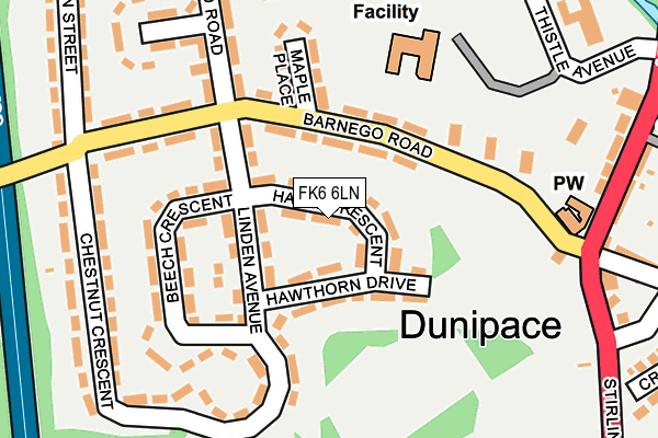 FK6 6LN map - OS OpenMap – Local (Ordnance Survey) FK6 6LN map - OS OpenMap – Local (Ordnance Survey)