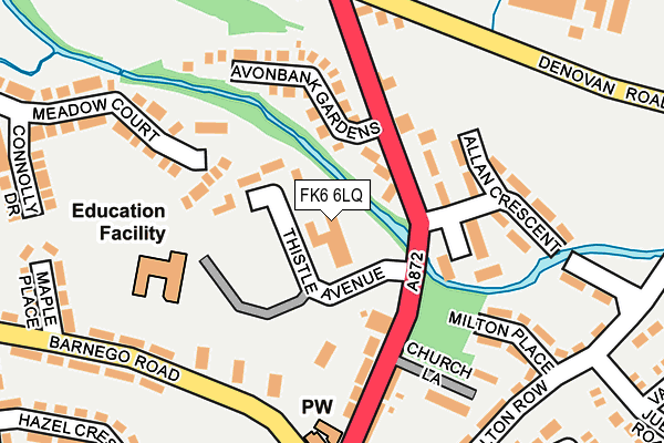 FK6 6LQ map - OS OpenMap – Local (Ordnance Survey) FK6 6LQ map - OS OpenMap – Local (Ordnance Survey)