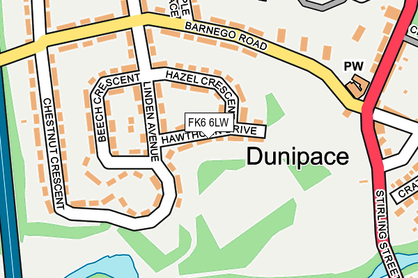 FK6 6LW map - OS OpenMap – Local (Ordnance Survey) FK6 6LW map - OS OpenMap – Local (Ordnance Survey)