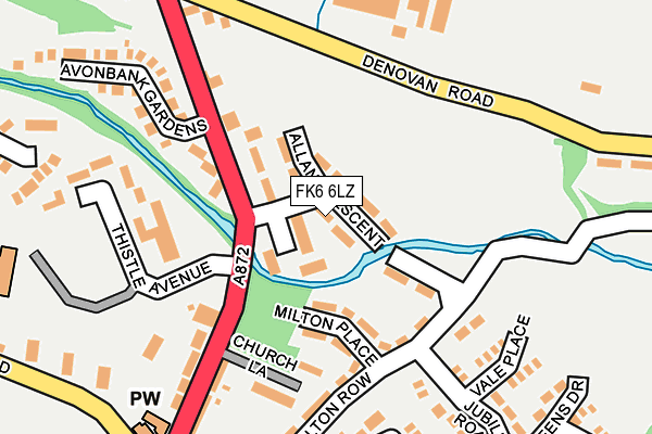 FK6 6LZ map - OS OpenMap – Local (Ordnance Survey) FK6 6LZ map - OS OpenMap – Local (Ordnance Survey)