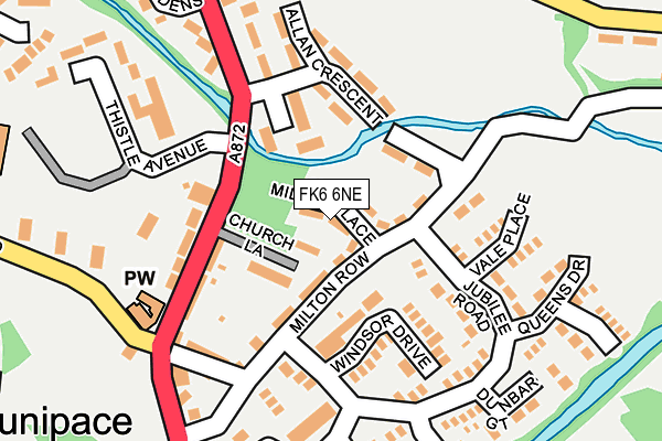 FK6 6NE map - OS OpenMap – Local (Ordnance Survey) FK6 6NE map - OS OpenMap – Local (Ordnance Survey)