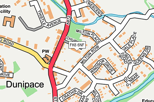 FK6 6NF map - OS OpenMap – Local (Ordnance Survey) FK6 6NF map - OS OpenMap – Local (Ordnance Survey)