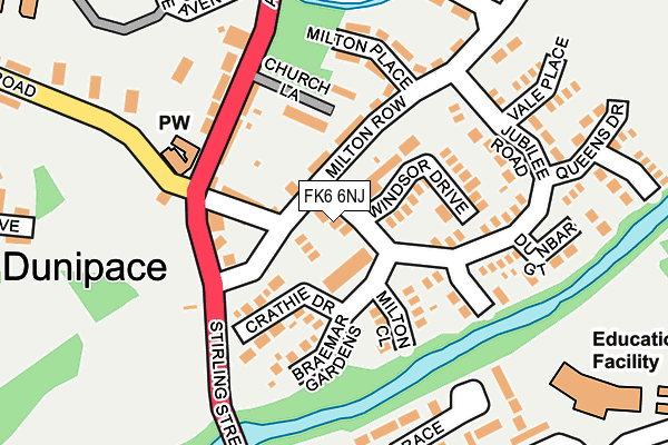 FK6 6NJ map - OS OpenMap – Local (Ordnance Survey) FK6 6NJ map - OS OpenMap – Local (Ordnance Survey)