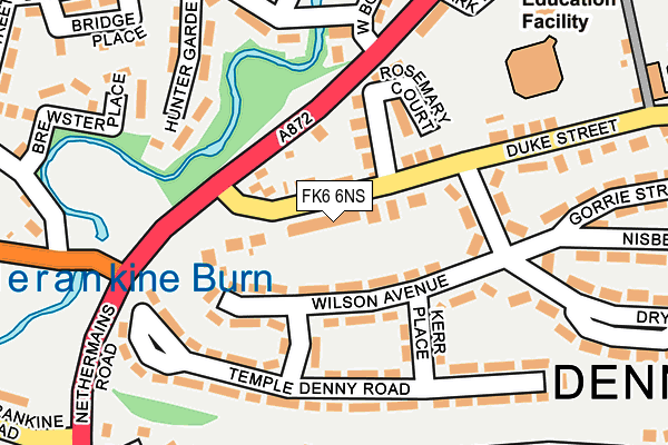 FK6 6NS map - OS OpenMap – Local (Ordnance Survey) FK6 6NS map - OS OpenMap – Local (Ordnance Survey)