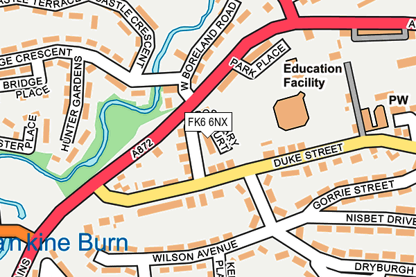 FK6 6NX map - OS OpenMap – Local (Ordnance Survey) FK6 6NX map - OS OpenMap – Local (Ordnance Survey)