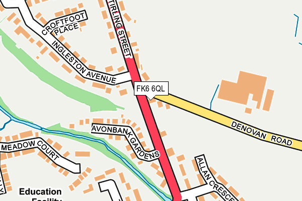 FK6 6QL map - OS OpenMap – Local (Ordnance Survey) FK6 6QL map - OS OpenMap – Local (Ordnance Survey)