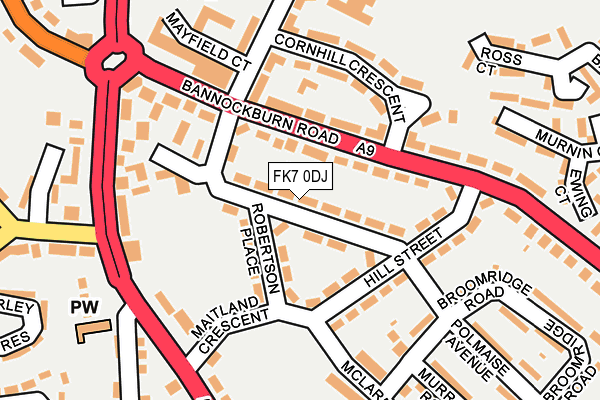 FK7 0DJ map - OS OpenMap – Local (Ordnance Survey) FK7 0DJ map - OS OpenMap – Local (Ordnance Survey)