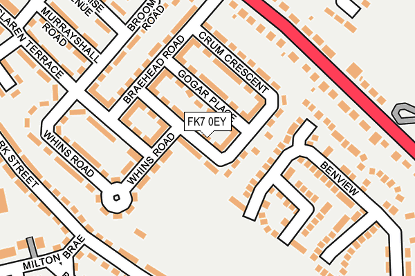 FK7 0EY map - OS OpenMap – Local (Ordnance Survey) FK7 0EY map - OS OpenMap – Local (Ordnance Survey)