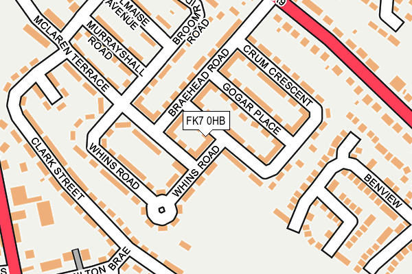 FK7 0HB map - OS OpenMap – Local (Ordnance Survey) FK7 0HB map - OS OpenMap – Local (Ordnance Survey)