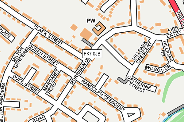 FK7 0JB map - OS OpenMap – Local (Ordnance Survey) FK7 0JB map - OS OpenMap – Local (Ordnance Survey)