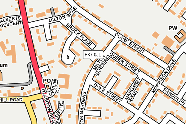 FK7 0JL map - OS OpenMap – Local (Ordnance Survey) FK7 0JL map - OS OpenMap – Local (Ordnance Survey)