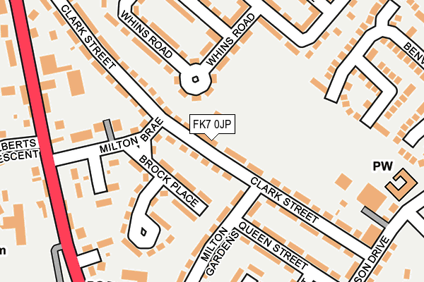 FK7 0JP map - OS OpenMap – Local (Ordnance Survey) FK7 0JP map - OS OpenMap – Local (Ordnance Survey)