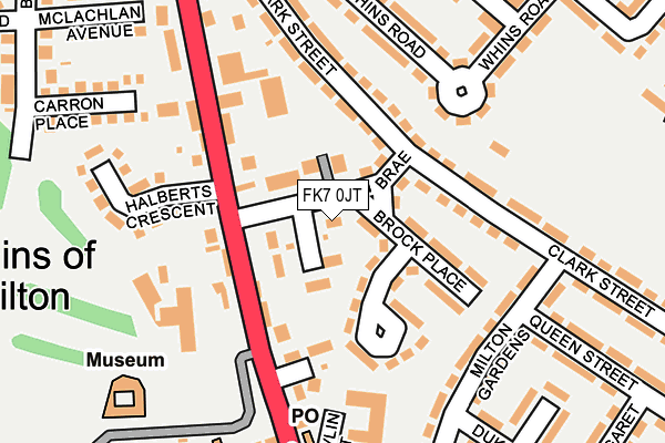 FK7 0JT map - OS OpenMap – Local (Ordnance Survey) FK7 0JT map - OS OpenMap – Local (Ordnance Survey)