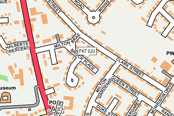 FK7 0JU map - OS OpenMap – Local (Ordnance Survey) FK7 0JU map - OS OpenMap – Local (Ordnance Survey)