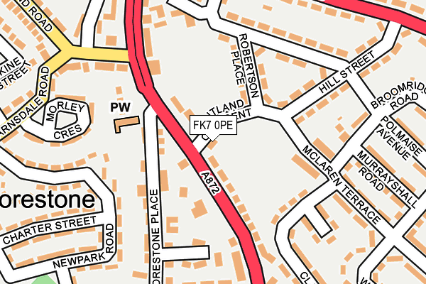 FK7 0PE map - OS OpenMap – Local (Ordnance Survey) FK7 0PE map - OS OpenMap – Local (Ordnance Survey)