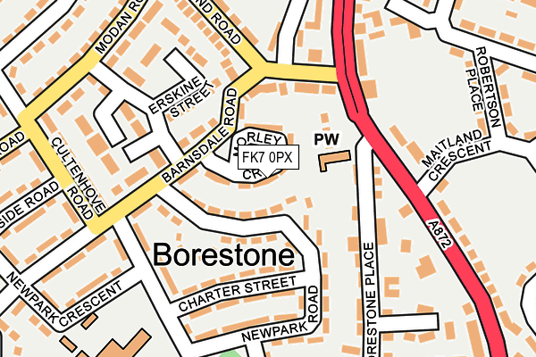 FK7 0PX map - OS OpenMap – Local (Ordnance Survey) FK7 0PX map - OS OpenMap – Local (Ordnance Survey)