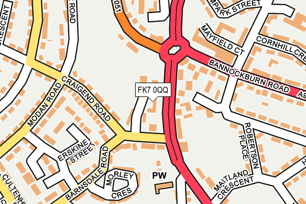 FK7 0QQ map - OS OpenMap – Local (Ordnance Survey) FK7 0QQ map - OS OpenMap – Local (Ordnance Survey)