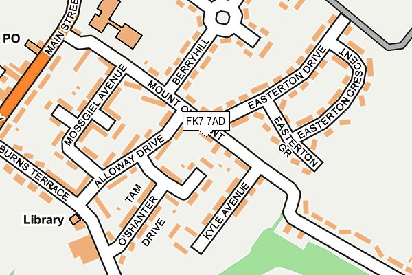 FK7 7AD map - OS OpenMap – Local (Ordnance Survey) FK7 7AD map - OS OpenMap – Local (Ordnance Survey)