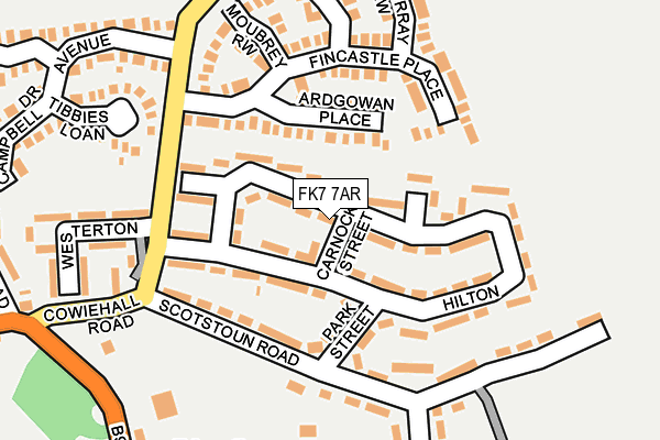 FK7 7AR map - OS OpenMap – Local (Ordnance Survey) FK7 7AR map - OS OpenMap – Local (Ordnance Survey)