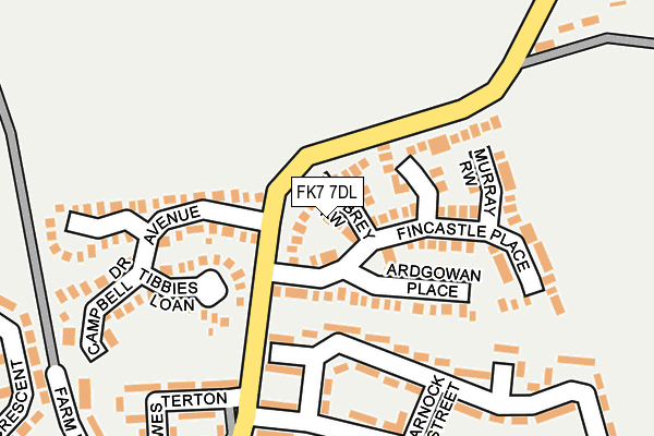 FK7 7DL map - OS OpenMap – Local (Ordnance Survey) FK7 7DL map - OS OpenMap – Local (Ordnance Survey)