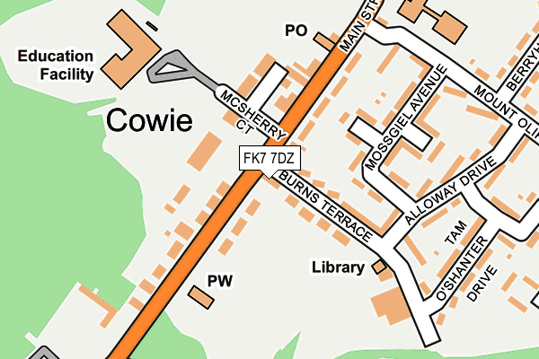 FK7 7DZ map - OS OpenMap – Local (Ordnance Survey) FK7 7DZ map - OS OpenMap – Local (Ordnance Survey)