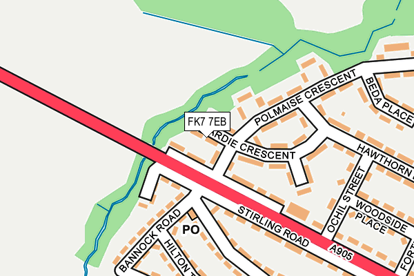 FK7 7EB map - OS OpenMap – Local (Ordnance Survey) FK7 7EB map - OS OpenMap – Local (Ordnance Survey)