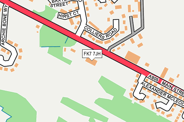 FK7 7JH map - OS OpenMap – Local (Ordnance Survey) FK7 7JH map - OS OpenMap – Local (Ordnance Survey)