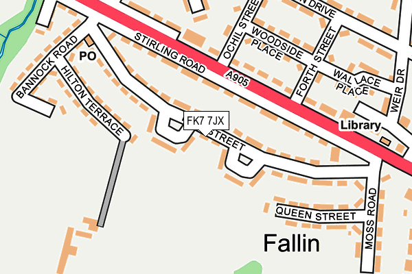 FK7 7JX map - OS OpenMap – Local (Ordnance Survey)