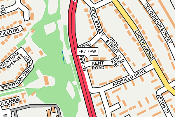 FK7 7PW map - OS OpenMap – Local (Ordnance Survey) FK7 7PW map - OS OpenMap – Local (Ordnance Survey)