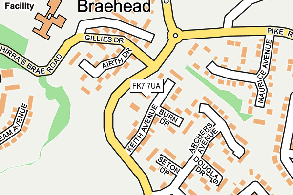 FK7 7UA map - OS OpenMap – Local (Ordnance Survey)