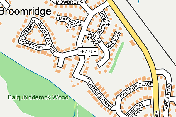FK7 7UP map - OS OpenMap – Local (Ordnance Survey) FK7 7UP map - OS OpenMap – Local (Ordnance Survey)