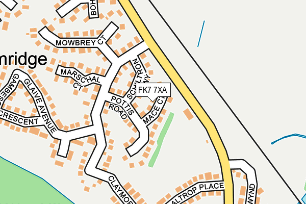 FK7 7XA map - OS OpenMap – Local (Ordnance Survey) FK7 7XA map - OS OpenMap – Local (Ordnance Survey)