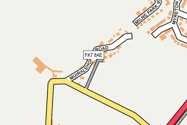 FK7 8AE map - OS OpenMap – Local (Ordnance Survey) FK7 8AE map - OS OpenMap – Local (Ordnance Survey)
