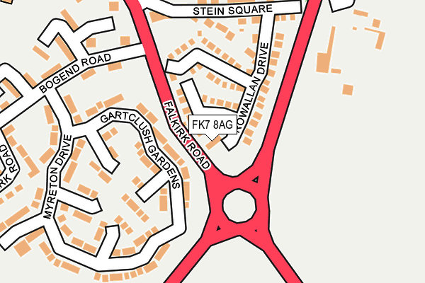 FK7 8AG map - OS OpenMap – Local (Ordnance Survey) FK7 8AG map - OS OpenMap – Local (Ordnance Survey)