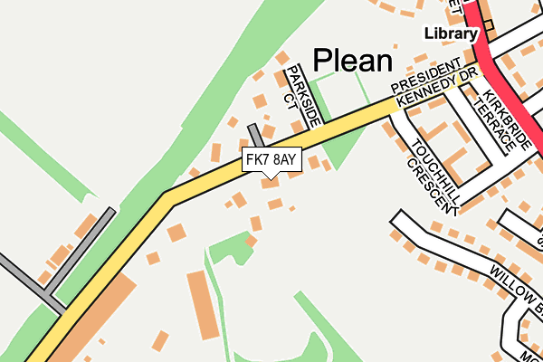 FK7 8AY map - OS OpenMap – Local (Ordnance Survey) FK7 8AY map - OS OpenMap – Local (Ordnance Survey)