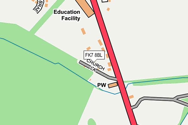 FK7 8BL map - OS OpenMap – Local (Ordnance Survey) FK7 8BL map - OS OpenMap – Local (Ordnance Survey)