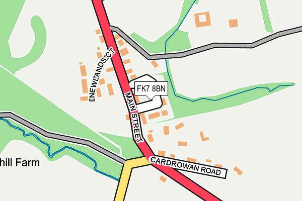 FK7 8BN map - OS OpenMap – Local (Ordnance Survey) FK7 8BN map - OS OpenMap – Local (Ordnance Survey)
