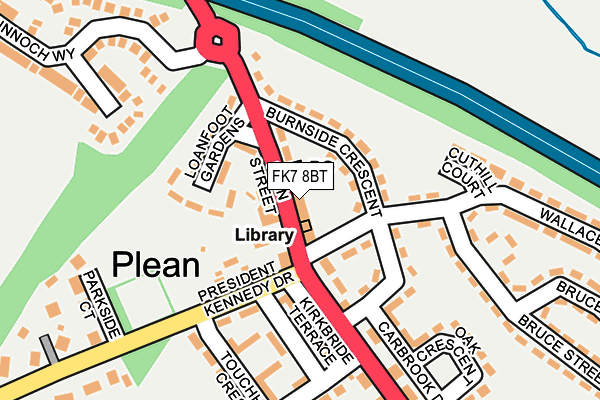 FK7 8BT map - OS OpenMap – Local (Ordnance Survey) FK7 8BT map - OS OpenMap – Local (Ordnance Survey)